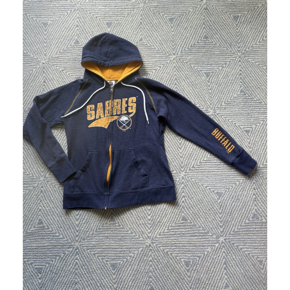 Kids Buffalo Sabres Full Zip Sweatshirt -‎ Blue - Large